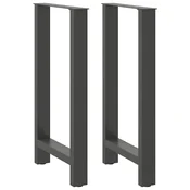Vidaxl Noge za barsko mizo antracitne barve 2 kosa 50 x (90-91) cm jeklo