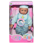 Lutka-beba Raya Toys - Sa značajkama i dodacima, plava