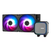 MSI CPU Cooler MAG CORELIQUID A13 240, 2x120mm Pre-installed ARGB Daisy Chain Fans, 500-2000RPM Fans, Copper Base Intel LGA 1700/1851, AMD AM5/AM4, 3Y Warranty, Black