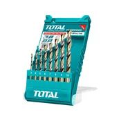 TOTAL Kovinski svedri, komplet 8, 3 - 10 mm/1 mm, HSS