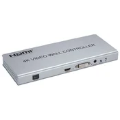PremiumCord HDMI 1 vhod - 4 izhodi, krmilnik video stene