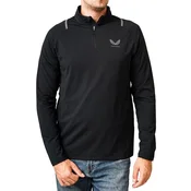 Castore majica 1/4 zip sa kontrastnim panelima za muškarce, crna