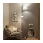 Brilagi - Stojeca lampa CERIA 1xE27/100W/230V + 1xE14/25W mat hrom/siva