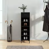 Vidaxl vidaXL Omarica za čevlje črna 30x35x105 cm lesena
