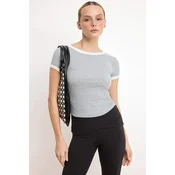 Trendyol Milla Ženska majica TWOSS26TS00126, Siva