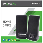 Connect XL cxl-sp200 crni zvucnik, set, 2.0, usb 5v