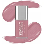 Semilac One Step 3v1 sijajni hibridni lak za nohte, št. 201 Earth Pink 7 ml
