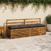 vidaXL Blazina za klop VIANEN 100% poliester Temno modra