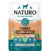 shumee Naturo | Brez žitaric in glutena | Vrečka za pse 100 g - Puran v omaki 100 g
