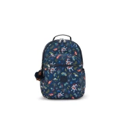 KIPLING Ruksak Seoul Colllege Extra  mornarsko plava / žuta / crvena / bijela
