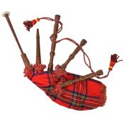 vidaXL Škotske Dude Great Highland Rdeč Royal Stewart Tartan