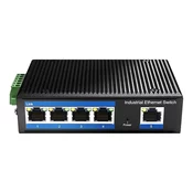 Cudy Cudy IF1005P 2.0 Industrijski PoE+ stikalo, 5-portno Fast Ethernet (10/100), črno