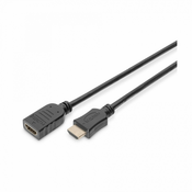 HDMI-HDMI podaljšek z mrežno povezavo 5m Digitus črn