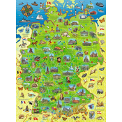 Ravensburger Puzzle Barvni zemljevid Nemčije XXL 200 kosov