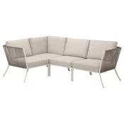 SEGERÖN Ugaona sofa, trosed, napolju bela/bež/Frösön/Duvholmen bež
