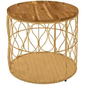 Homestar Stranska mizica 50x475 cm nastavljiva tikovina