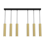 Lestenec na vrvici RAITO 6xGU10/8W/230V medenina