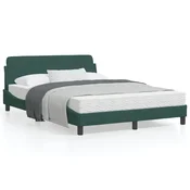 shumee vidaXL Posteljni okvir brez vzmetnice temno zelen 120x200 cm žamet