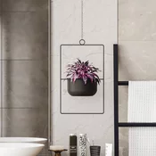 Aberto Design Dekorativna saksija Parapet, 25x40x17 cm, Crna