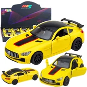 slomart LEAN TOYS Športni avto, rumen, 1:32, kovinski, odpiralna vrata, luči, zvok