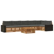 Set vanjskih sofa 7 pcs Prirodna i antracit 79 x 79 x 37 cm