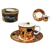 Carmani, skodelica za espresso 90 ml - gustav klimt/Poljub