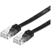 VALUE Value 21.99.0964 RJ45 omrežni kabel\, Patch kabel CAT 6 U/UTP 1.50 m črna 1 kos, (20420323)