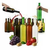 shumee 40 KOSOV STEKLENICE ZA VINO 0,75 L S PLUTOVINKO, 3 BARVE
