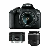 Digitalni fotoaparat Canon EOS 2000D + EF-S 18-55mm IS II + EF 50mm f/1.8 STM 2728C030AA