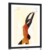 Plakat s paspartujem bohemsko življenje ženske - 30x45 no frame