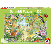 Puzzle Schmidt od 100 dijelova - Šumske životinje