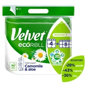 VELVET Toaletni papir BigROLL, 3-slojni, kamilica, 4 kosi.