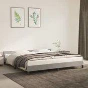 shumee vidaXL Posteljni okvir brez vzmetnice svetlo siv 200x200 cm žamet