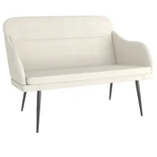 Vidaxl Klop krem 110x76x80 cm žamet