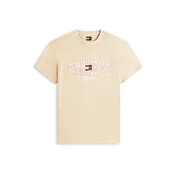 Tommy Jeans Majica bež/mornarska/živo rdeča/bela