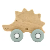 KikkaBoo Drvena igracka sa silikonskom glodalicom Hedgehog Mint (KKB10244)