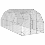 vidaXL Piščančja steza 2,5x6x2,25 m Pocinkano jeklo