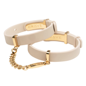 Crave ID Cuffs Beige/18kt Gold Plated