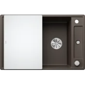 Blanco pomivalno korito AXIA III 45 S InFino SILGRANIT desko stekleno, z daljin. prim. - KAVA