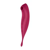 Satisfyer Twirling Pro+ pulzirajoči vibrator temno rdeč