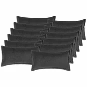 vidaXL Prevleka za blazino 12 kos HOUTEN Temno siva 40 x 80 cm Bouclé