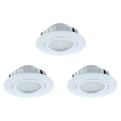 Eglo 78755 - SET 3x LED ugradna plafonska svetiljka PINEDA 1xLED/6W/230V 3000K bela
