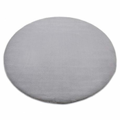 eoshop Okrogla preproga BUNNY srebrna, imitacija zajčjega krzna (Dywany Luszczow - Velikost: krog 80 cm)