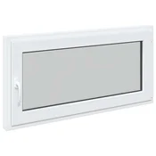Vidaxl Okno za klet RISOR 120 x 60 cm PVC in steklo Bela