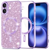 TPU gel ovitek Techsuit Luxury Glitter MagSafe za iPhone 16 - light purple