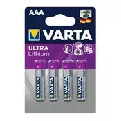 VARTA ULTRA dugovječna baterija AAA, litij, 4 komada/pakiranje 6103301404