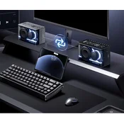 Manbuzhehuazai Desktop zvucnici, 25 W, RGB, Crni
