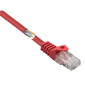 Renkforce Renkforce RF-5043842 RJ45 omrežni kabel\, Patch kabel CAT 5e U/UTP 0.50 m rdeča z zaščitnim zapornim zatičem 1 kos, (20418920)