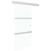 Vidaxl Drsna vrata z mehkimi blokadami ESG steklo in aluminij 90x205cm