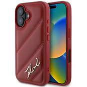 Karl Lagerfeld KLHCP16SPQDSMGR iPhone 16 6.1 red hardcase Quilted Signature (KLHCP16SPQDSMGR)